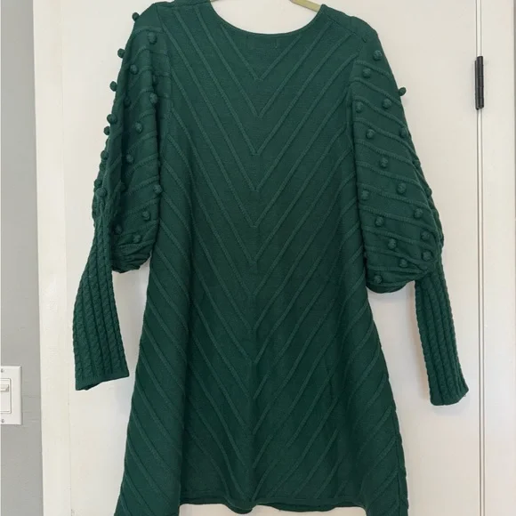 AVANTLOOK puff-sleeve knit dress L - Picture 3 of 6